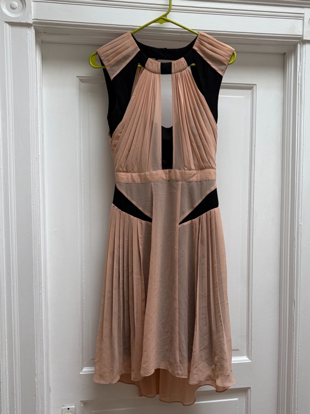 LAST CALL! Until 5/29 Warehouse Blush and Black High-Low Pleated Cocktail Dress